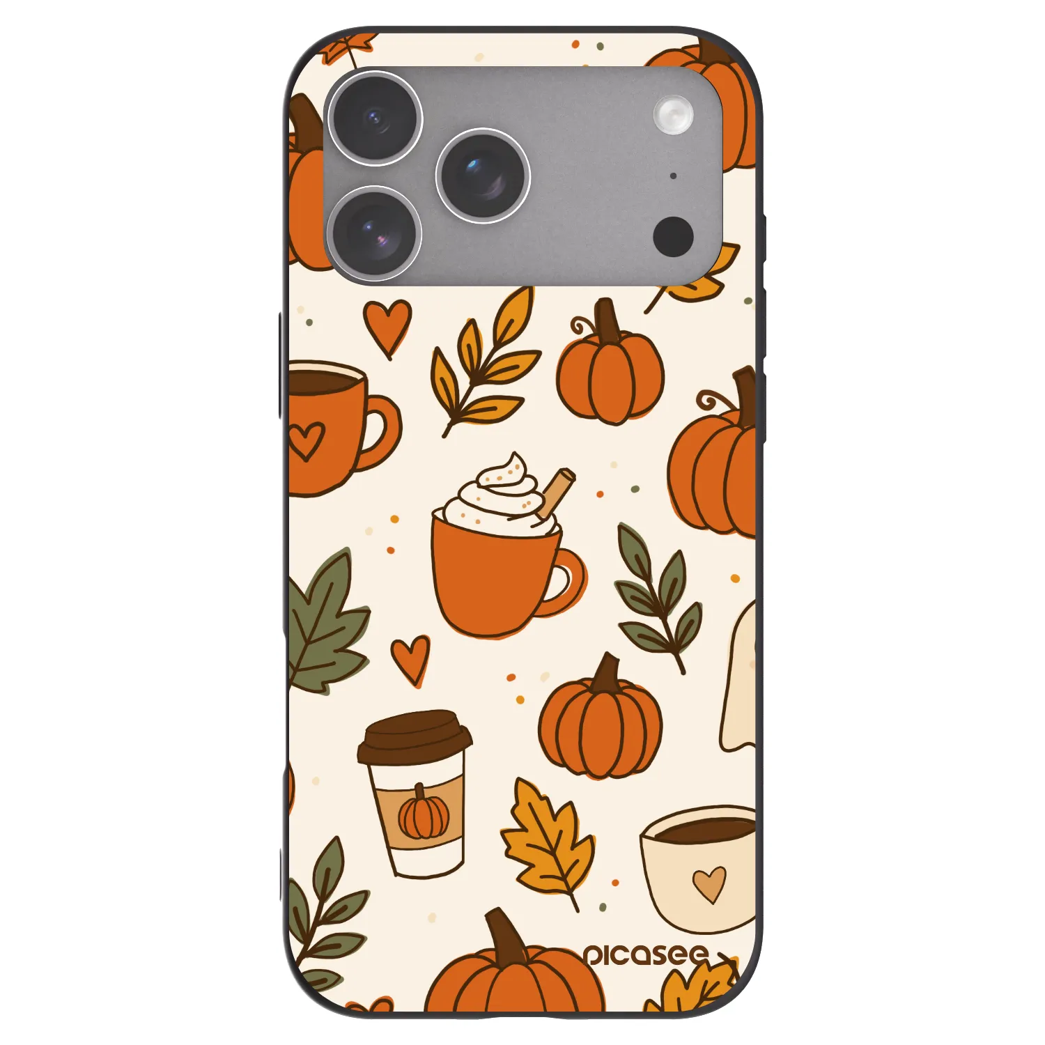 Picasee silikonowe czarne etui na Apple iPhone 18 Pro Max - Fall vibes