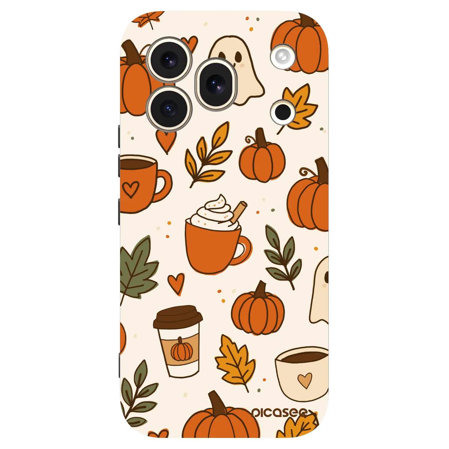 Picasee silikonowe czarne etui na Honor 600 Pro - Fall vibes