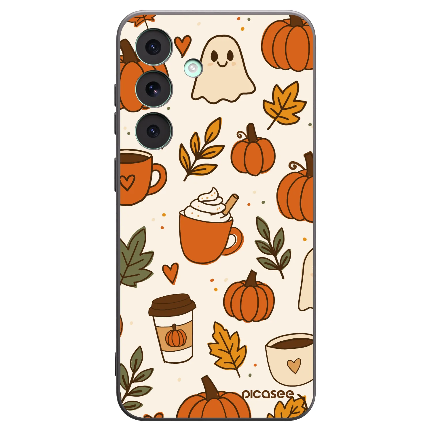 Picasee silikonowe czarne etui na Samsung Galaxy S26 FE - Fall vibes