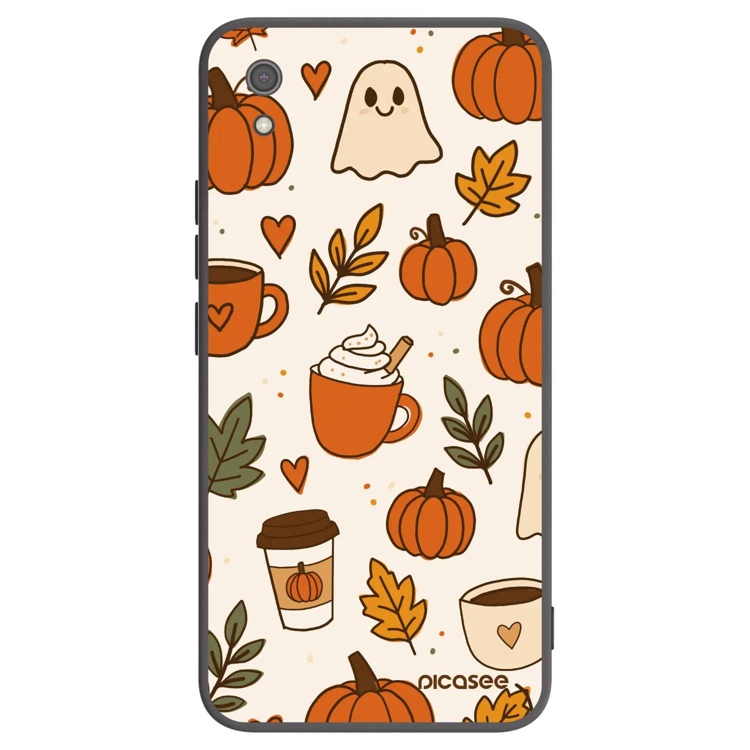 Picasee silikonowe czarne etui na Xiaomi Redmi 7A - Fall vibes
