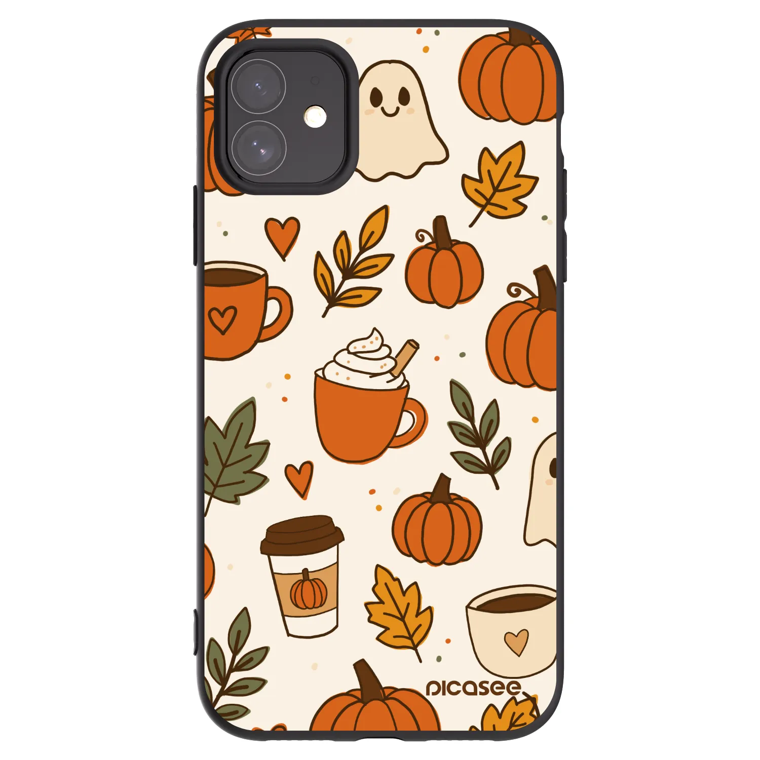 Picasee silikonowe czarne etui na Apple iPhone 11 - Fall vibes