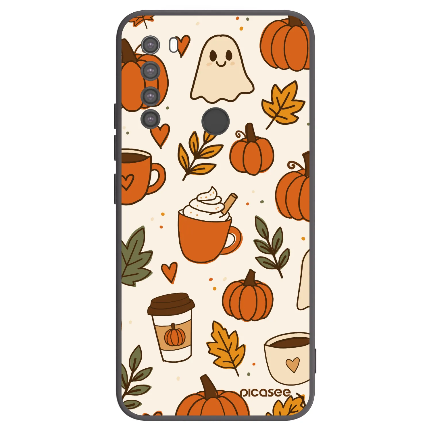 Picasee silikonowe czarne etui na Xiaomi Redmi Note 8 - Fall vibes