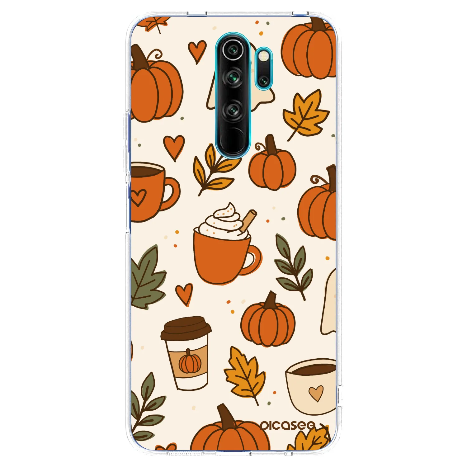 Picasee silikonowe przeźroczyste etui na Xiaomi Redmi Note 8 Pro - Fall vibes