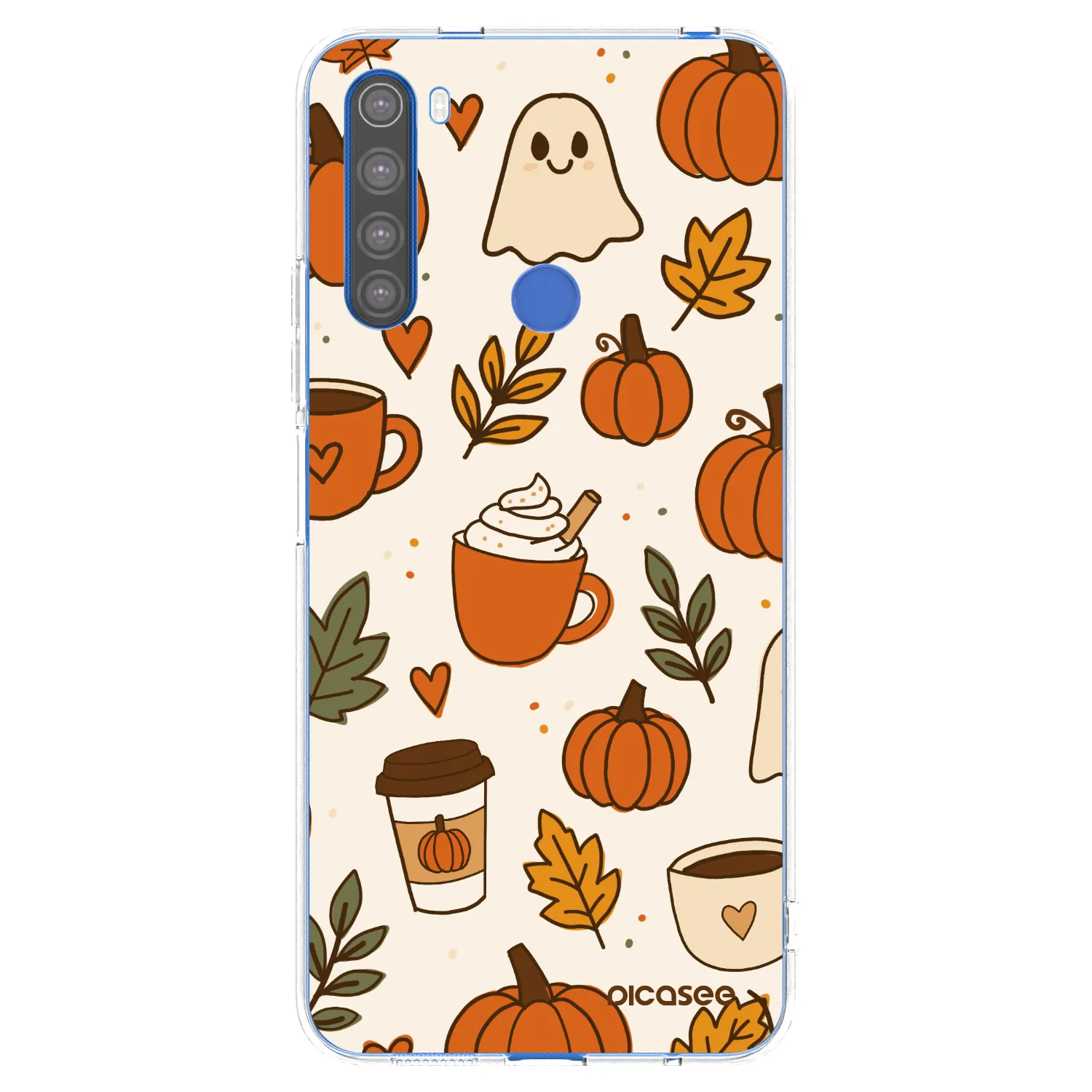 Picasee silikonowe przeźroczyste etui na Xiaomi Redmi Note 8T - Fall vibes