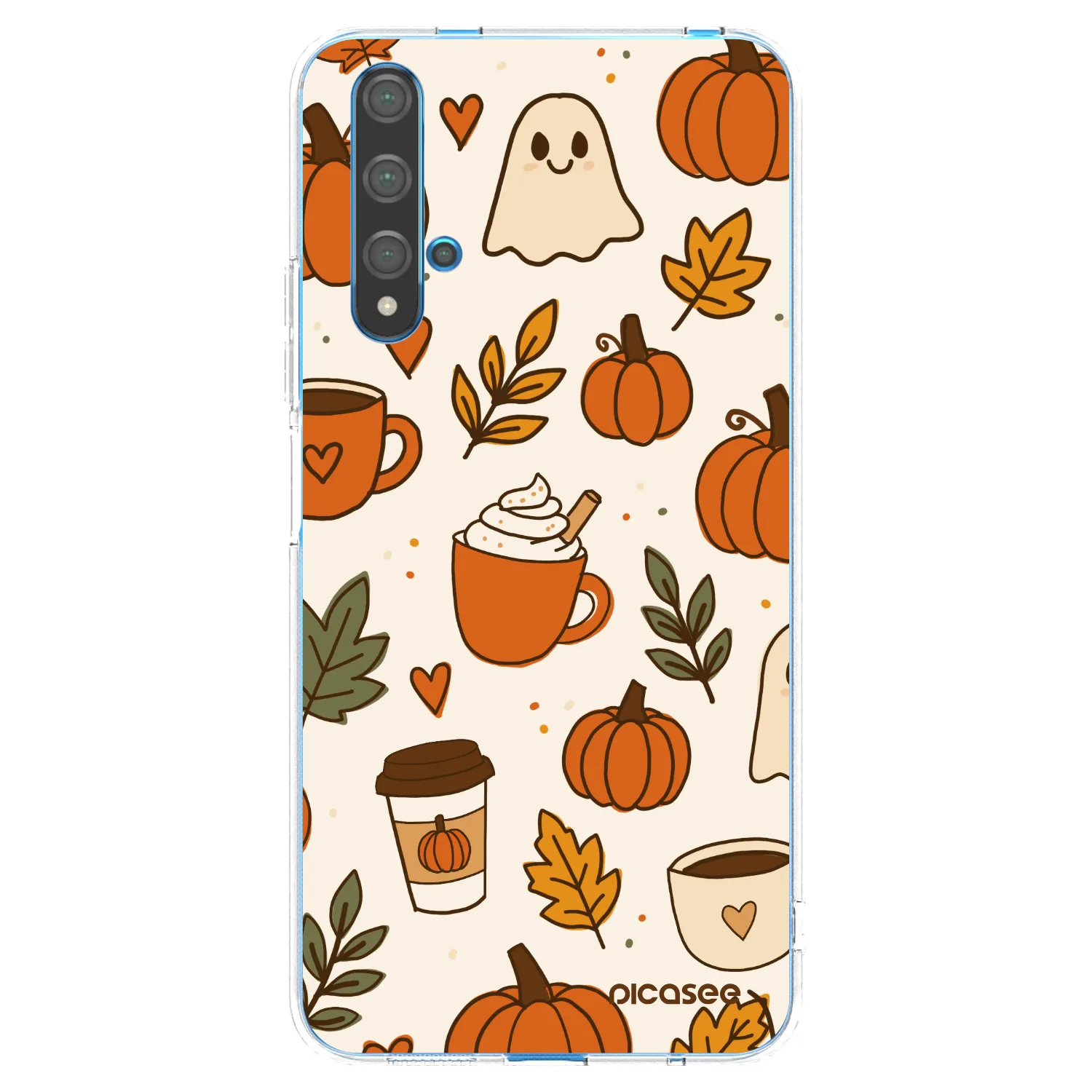Picasee silikonowe przeźroczyste etui na Huawei Nova 5T - Fall vibes