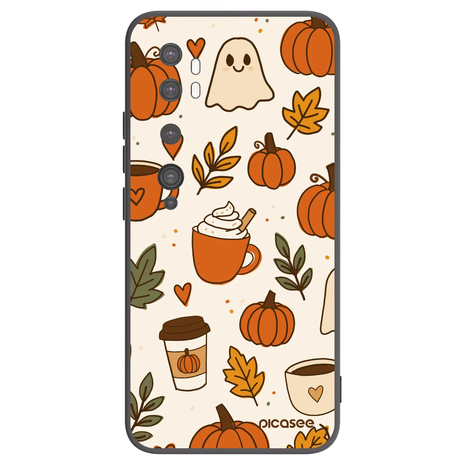 Picasee silikonowe czarne etui na Xiaomi Mi Note 10 (Pro) - Fall vibes