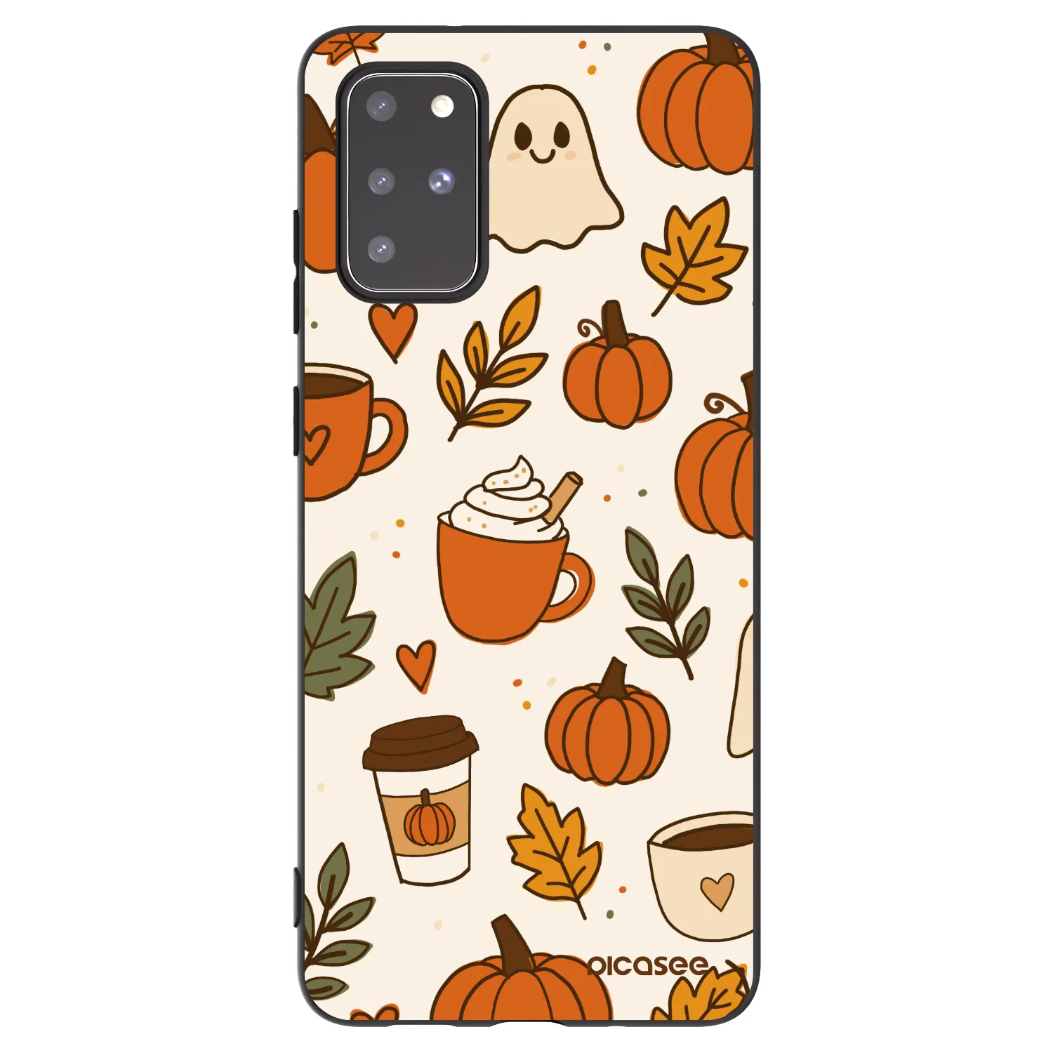 Picasee silikonowe czarne etui na Samsung Galaxy S20+ G985F - Fall vibes