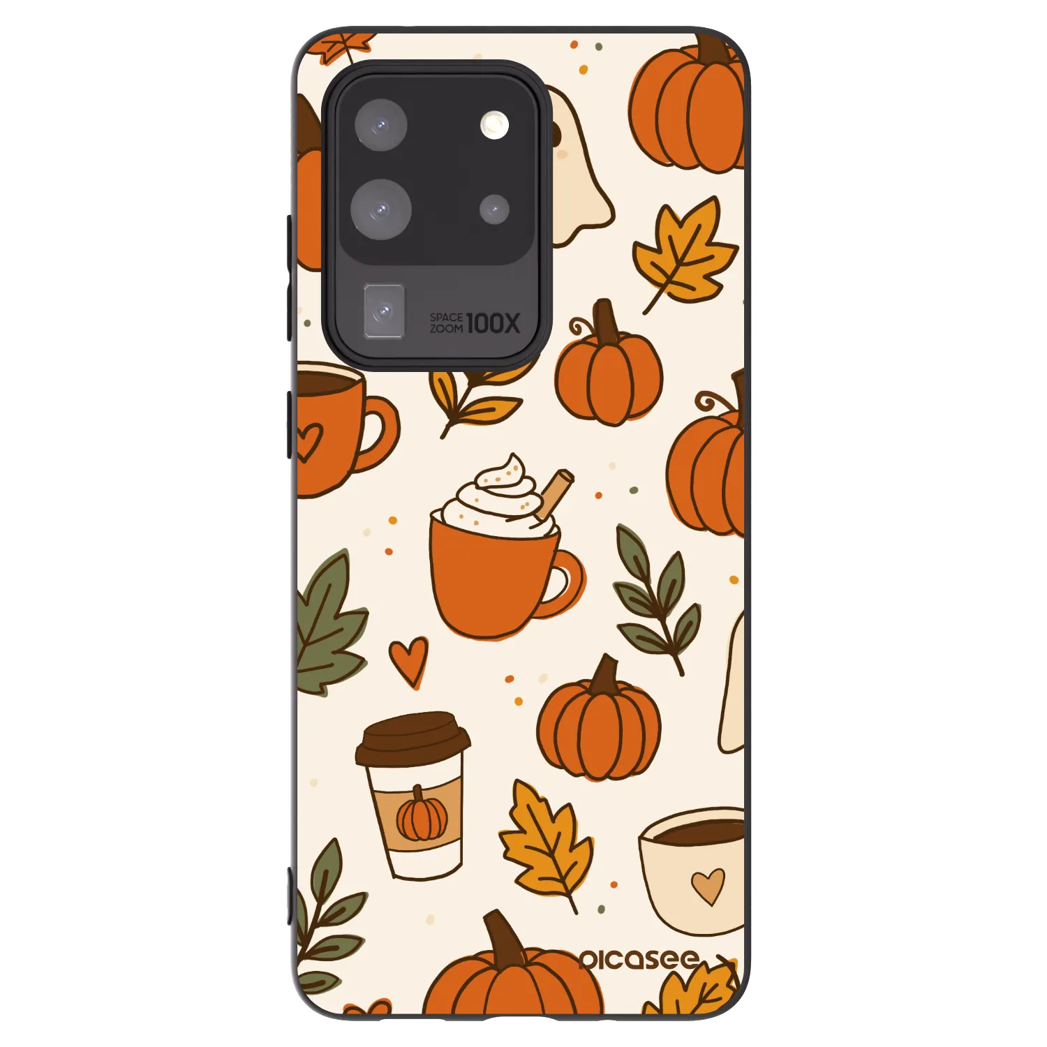 Picasee silikonowe czarne etui na Samsung Galaxy S20 Ultra 5G G988F - Fall vibes