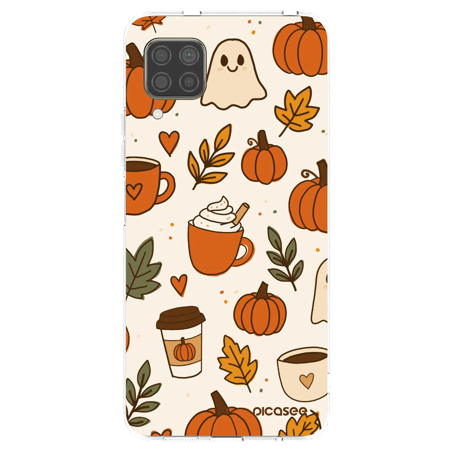 Picasee silikonowe przeźroczyste etui na Huawei P40 Lite - Fall vibes