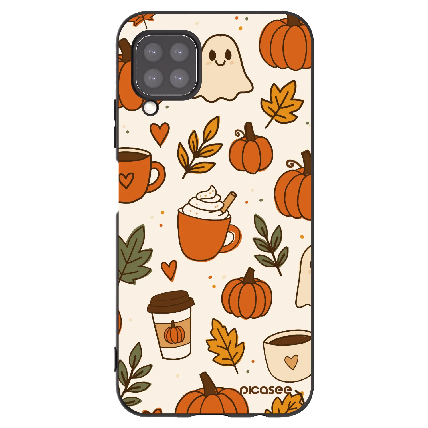 Picasee silikonowe czarne etui na Huawei P40 Lite - Fall vibes