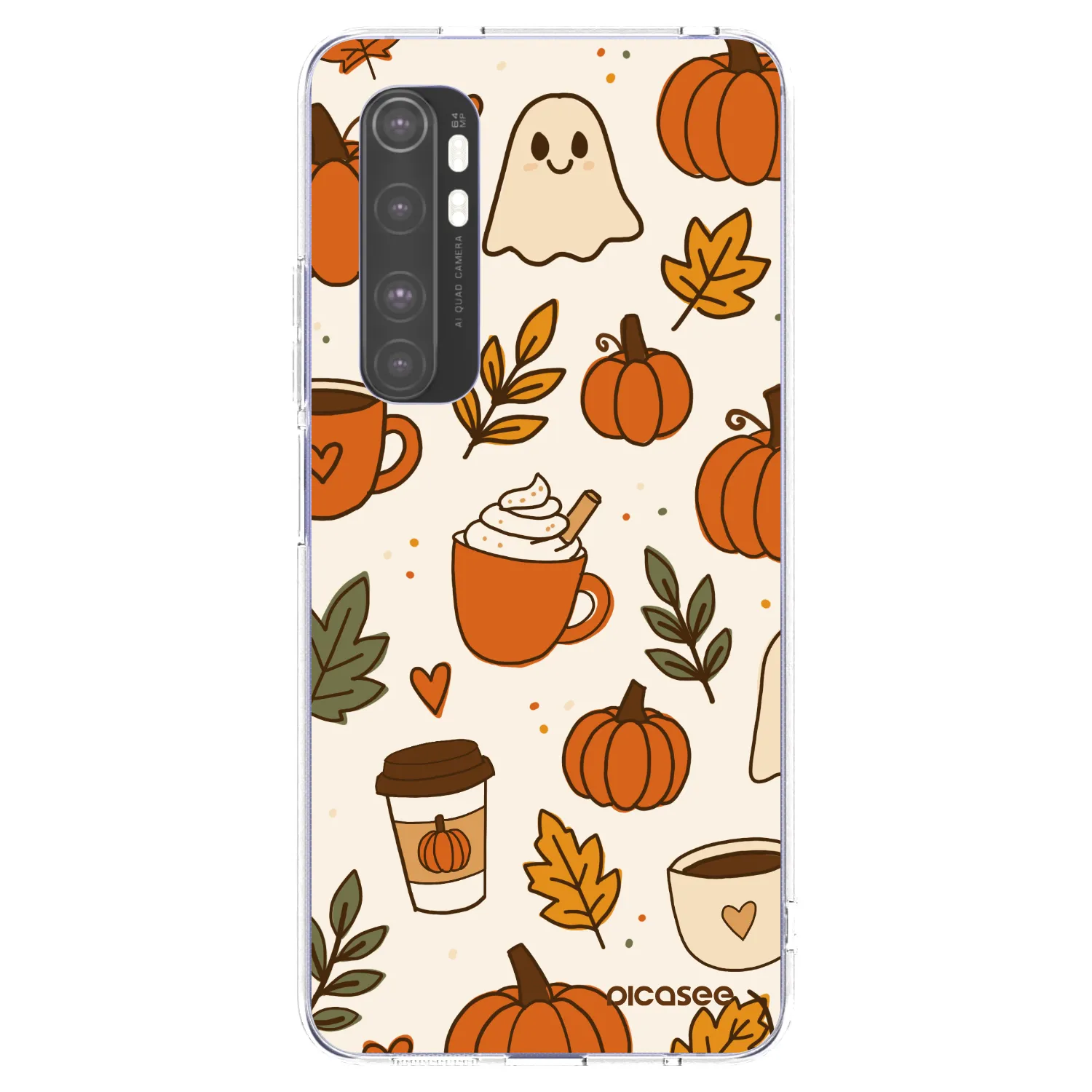 Picasee silikonowe przeźroczyste etui na Xiaomi Mi Note 10 Lite - Fall vibes