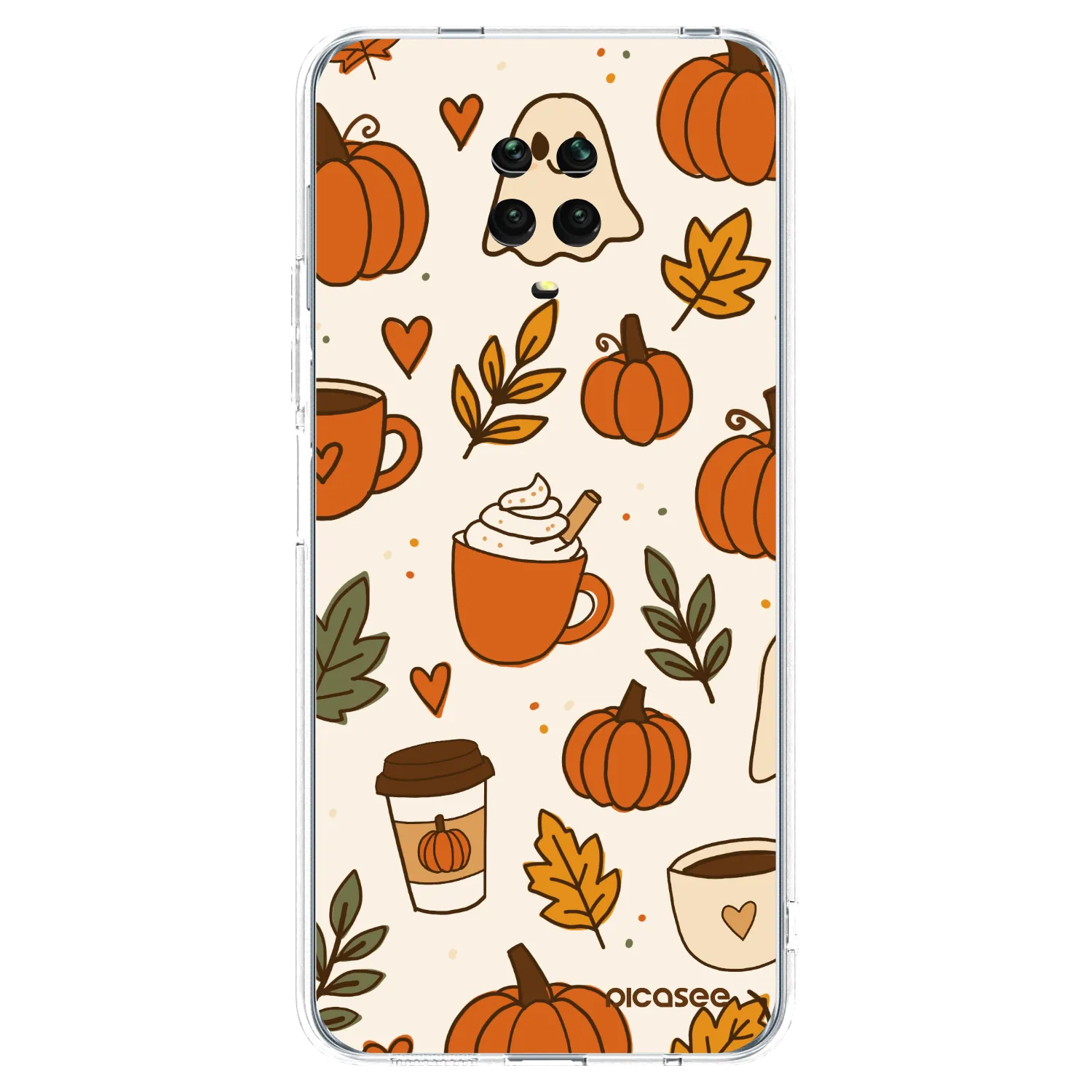 Picasee silikonowe przeźroczyste etui na Xiaomi Redmi Note 9S - Fall vibes