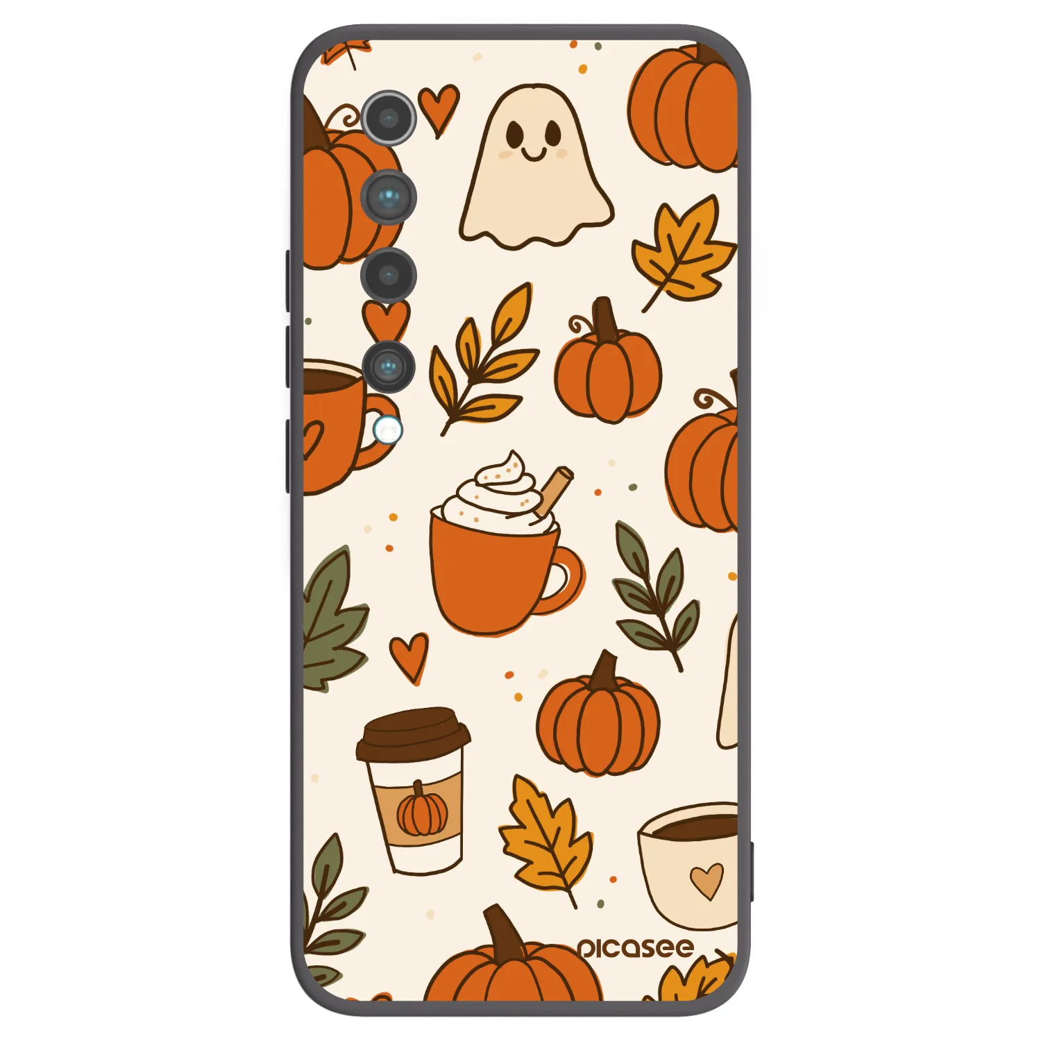 Picasee silikonowe czarne etui na Xiaomi Mi 10 - Fall vibes