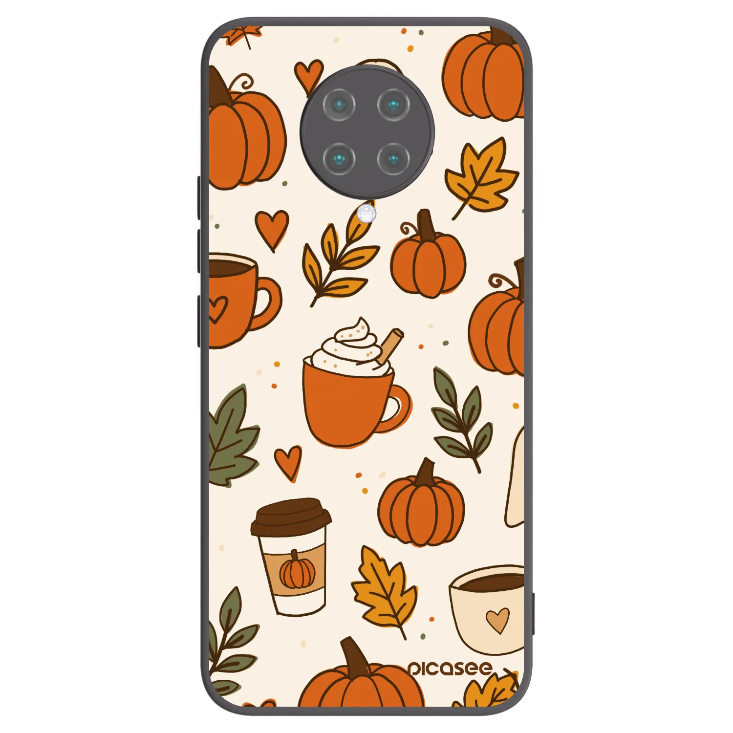 Picasee silikonowe czarne etui na Xiaomi Poco F2 Pro - Fall vibes
