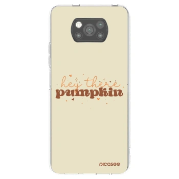 Picasee silikonowe czarne etui na Xiaomi Poco X3 - Hey there pumpkin