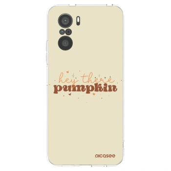Picasee silikonowe przeźroczyste etui na Xiaomi Poco F3 - Hey there pumpkin