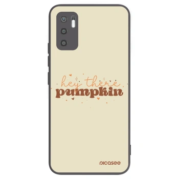 Picasee silikonowe czarne etui na Xiaomi Redmi Note 10 5G - Hey there pumpkin