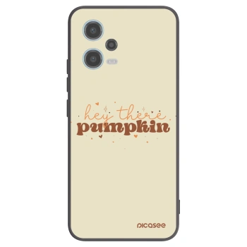 Picasee silikonowe czarne etui na Xiaomi Redmi Note 12 5G - Hey there pumpkin
