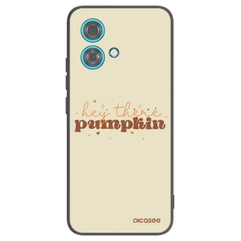 Picasee silikonowe czarne etui na Motorola Edge 40 Neo - Hey there pumpkin
