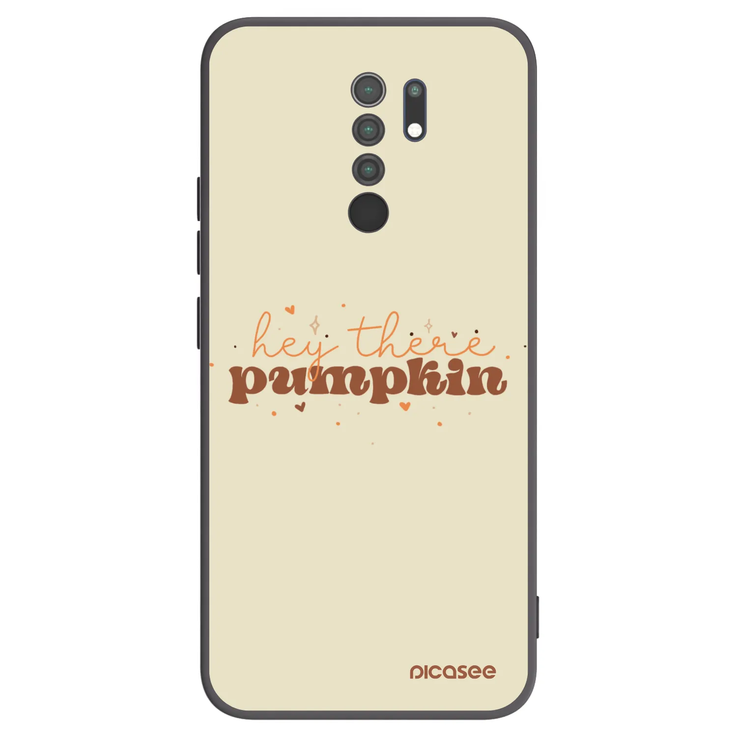 Picasee silikonowe czarne etui na Xiaomi Redmi 9 - Hey there pumpkin