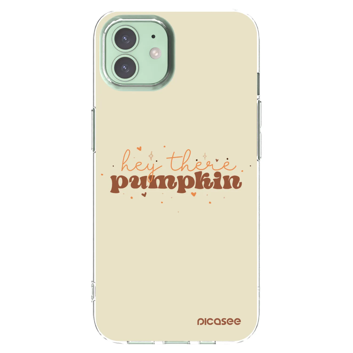 Picasee silikonowe przeźroczyste etui na Apple iPhone 12 - Hey there pumpkin