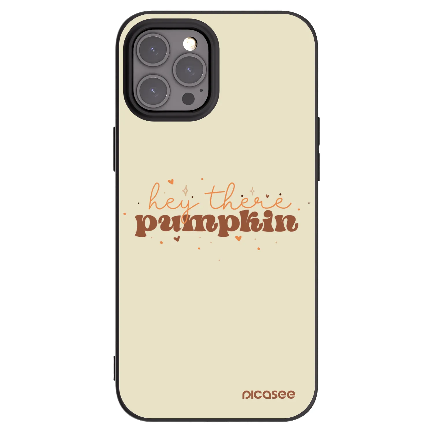 Picasee silikonowe czarne etui na Apple iPhone 12 Pro Max - Hey there pumpkin