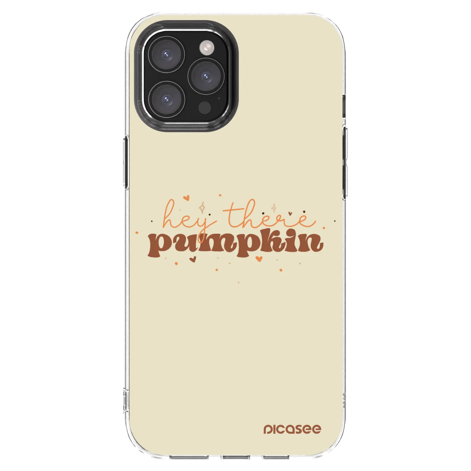 Picasee silikonowe przeźroczyste etui na Apple iPhone 12 Pro Max - Hey there pumpkin
