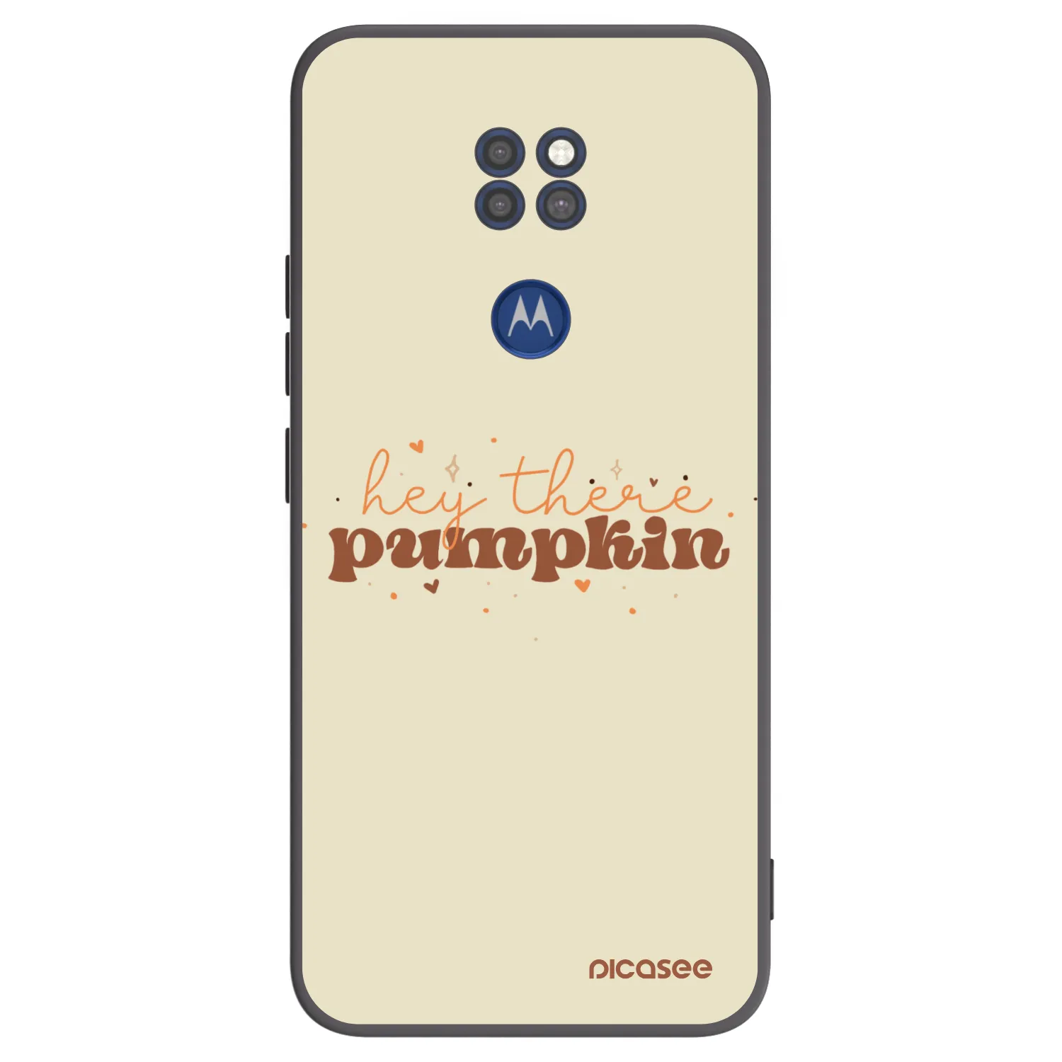 Picasee silikonowe czarne etui na Motorola Moto G9 Play - Hey there pumpkin