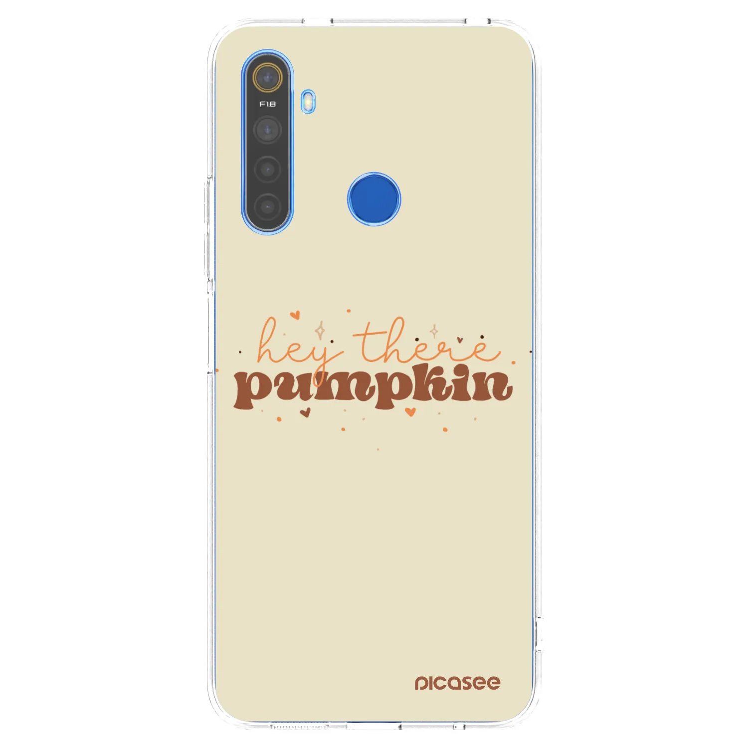 Picasee silikonowe przeźroczyste etui na Realme 5 - Hey there pumpkin