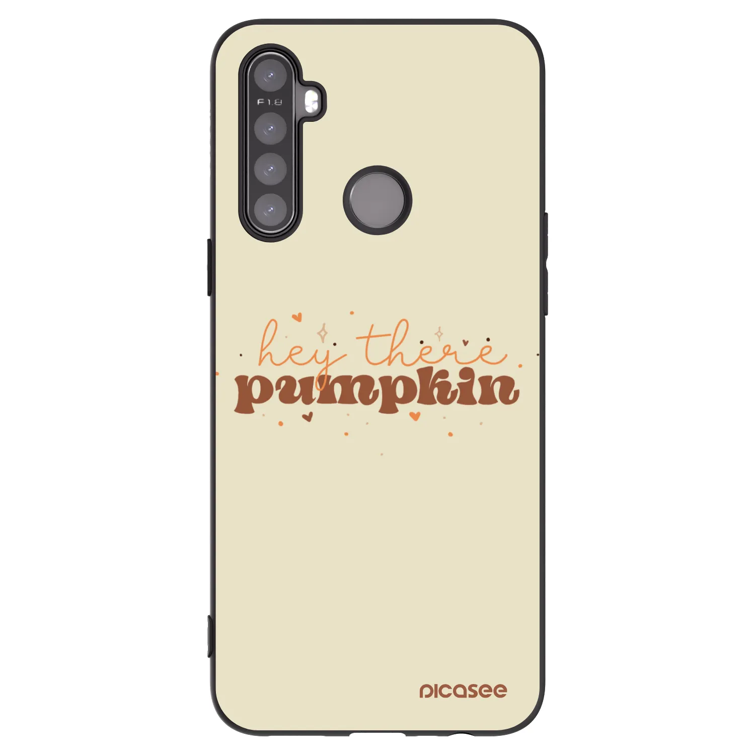Picasee silikonowe czarne etui na Realme 5 - Hey there pumpkin