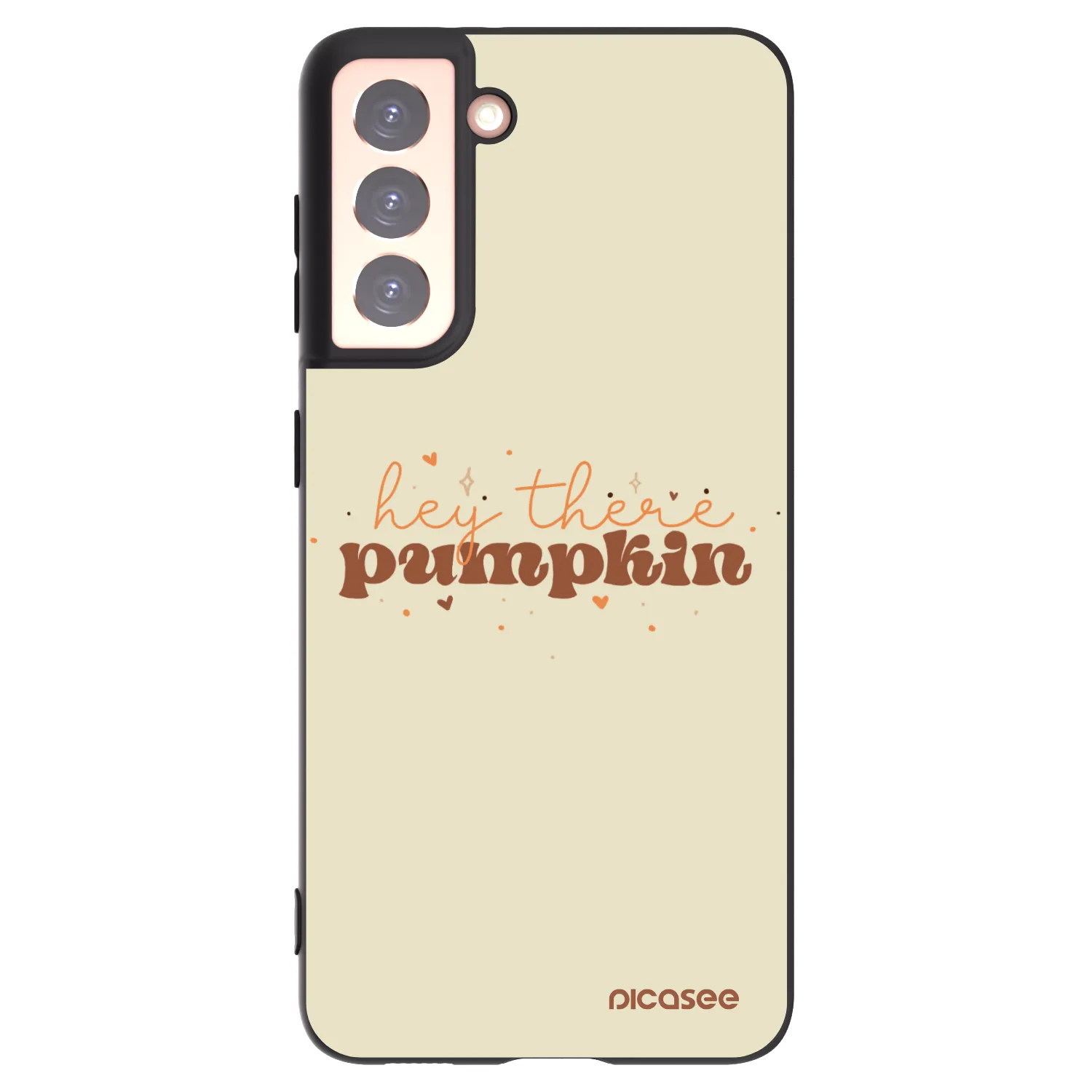 Picasee silikonowe czarne etui na Samsung Galaxy S21 5G G991B - Hey there pumpkin