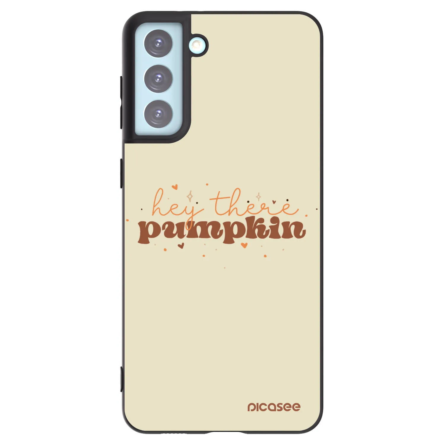 Picasee silikonowe czarne etui na Samsung Galaxy S21+ 5G G996F - Hey there pumpkin