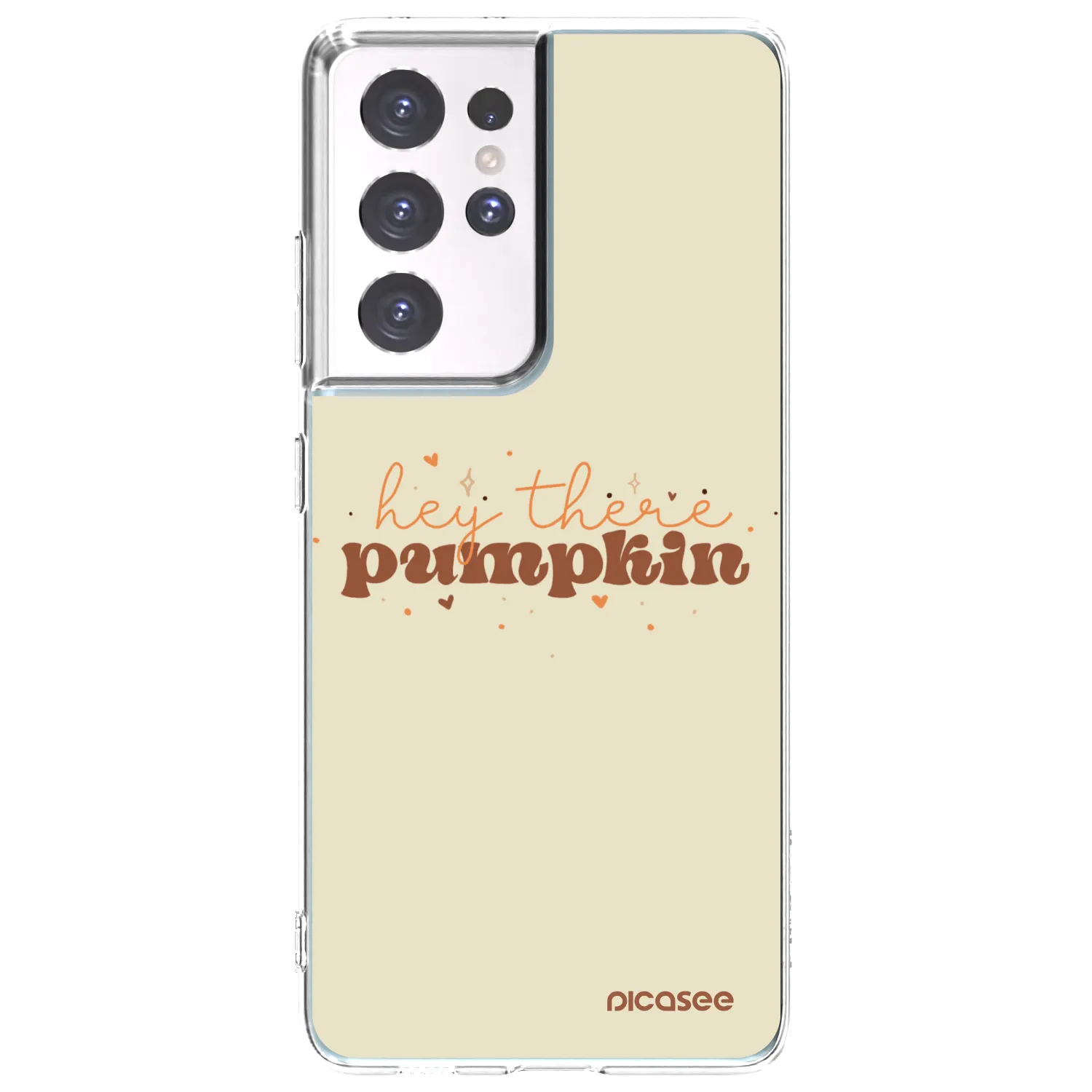 Picasee silikonowe przeźroczyste etui na Samsung Galaxy S21 Ultra 5G G998B - Hey there pumpkin