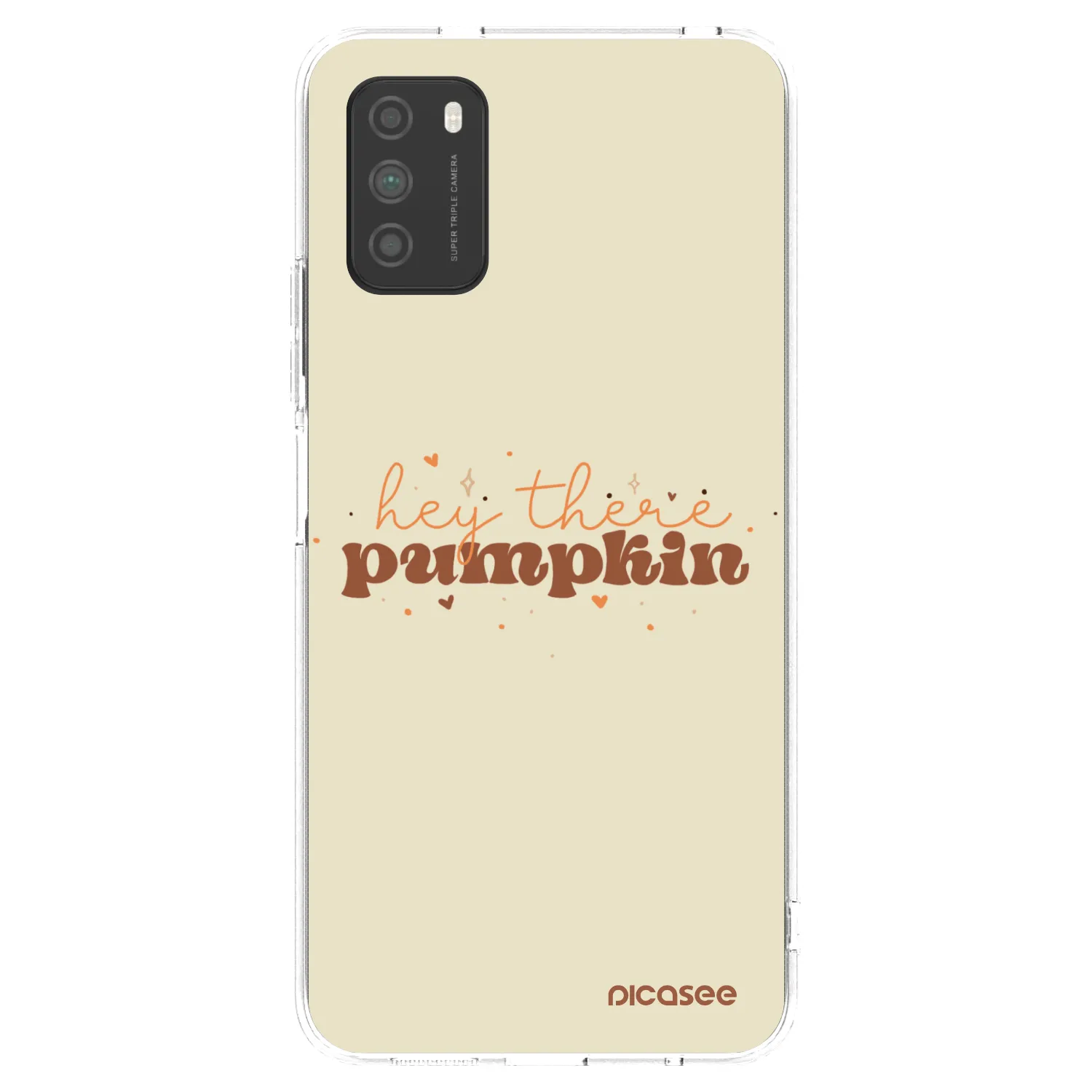 Picasee silikonowe przeźroczyste etui na Xiaomi Poco M3 - Hey there pumpkin