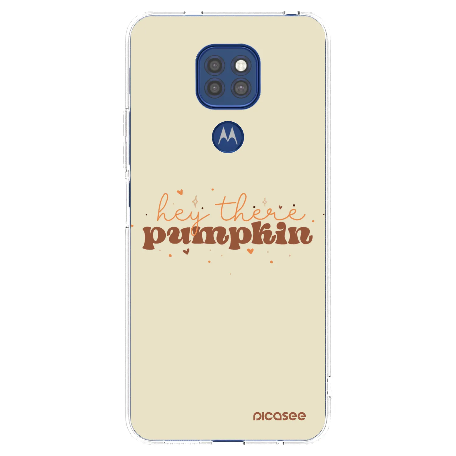 Picasee silikonowe przeźroczyste etui na Motorola Moto G9 Play - Hey there pumpkin