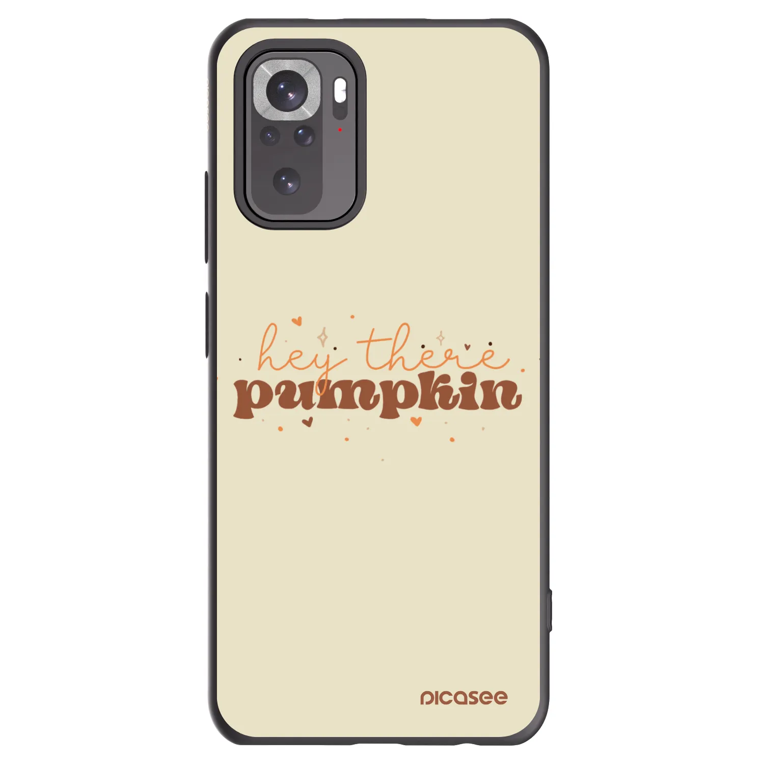 Picasee silikonowe czarne etui na Xiaomi Redmi Note 10S - Hey there pumpkin