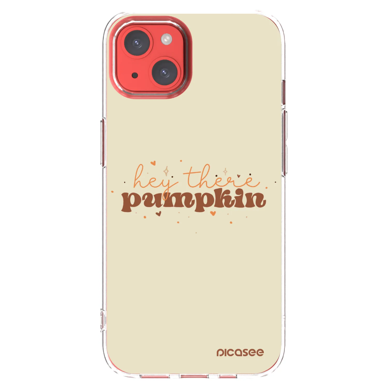 Picasee silikonowe przeźroczyste etui na Apple iPhone 13 - Hey there pumpkin