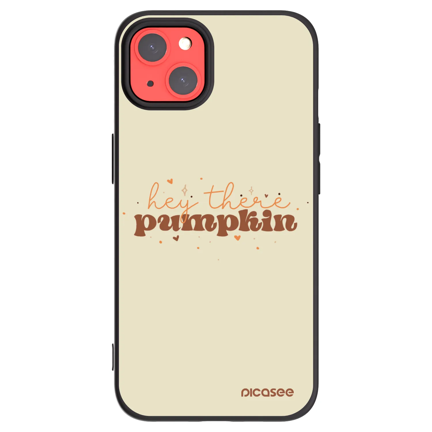 Picasee silikonowe czarne etui na Apple iPhone 13 - Hey there pumpkin