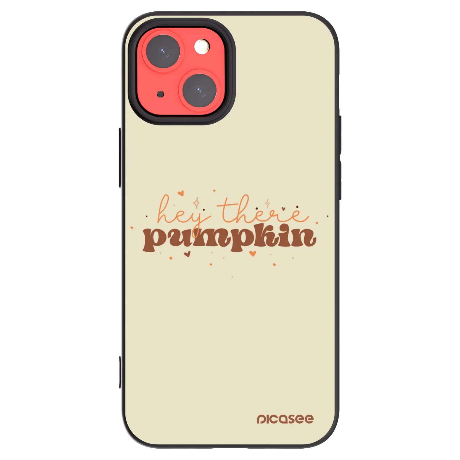 Picasee silikonowe czarne etui na Apple iPhone 13 mini - Hey there pumpkin