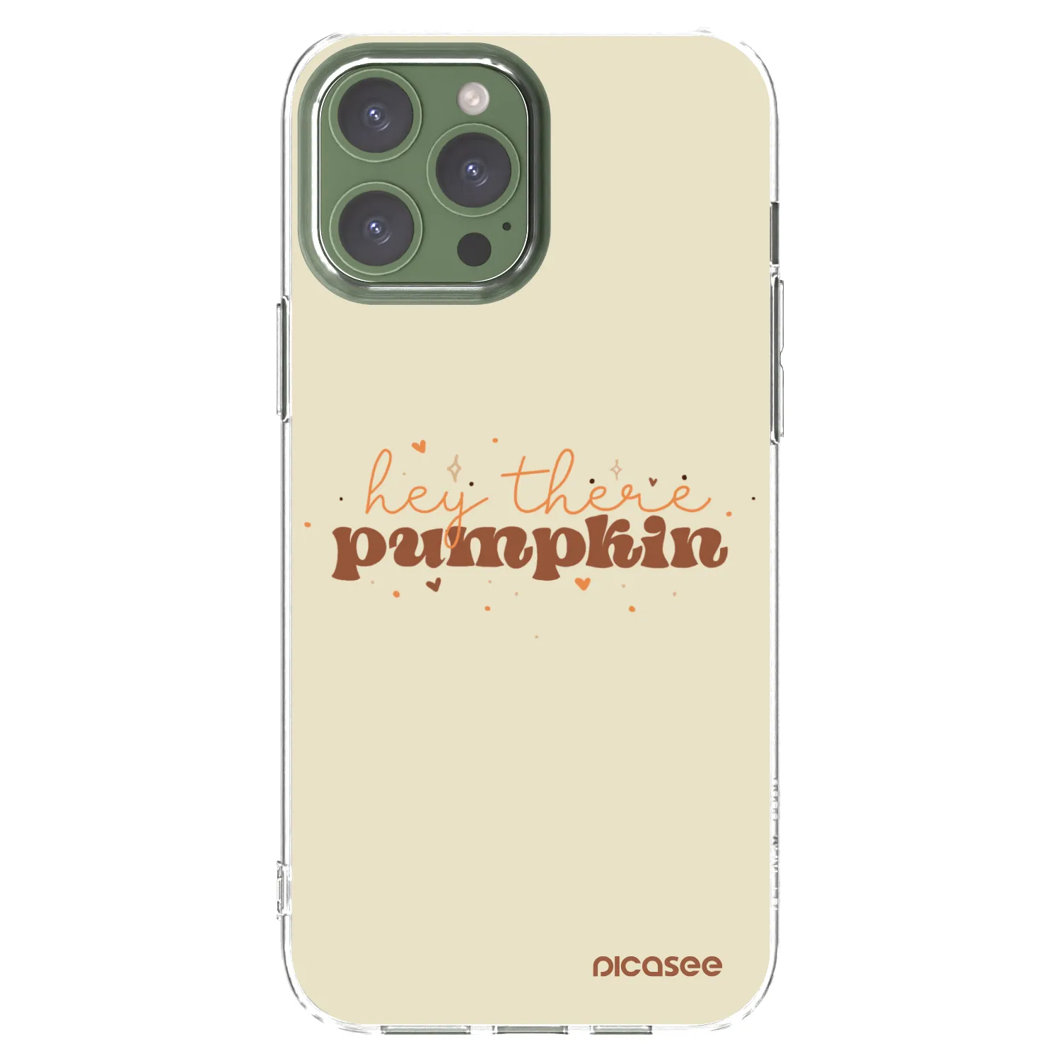 Picasee silikonowe przeźroczyste etui na Apple iPhone 13 Pro Max - Hey there pumpkin