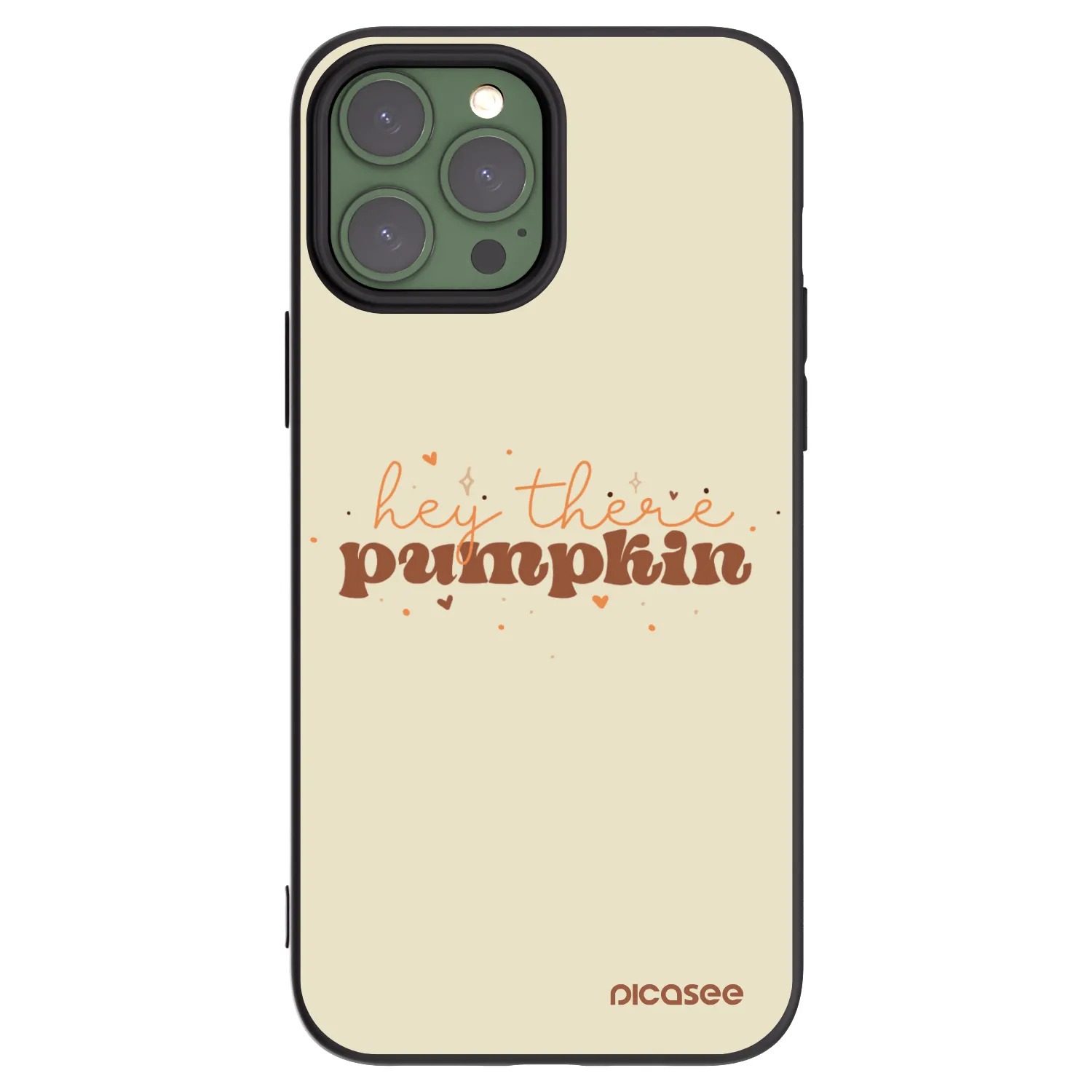 Picasee silikonowe czarne etui na Apple iPhone 13 Pro Max - Hey there pumpkin
