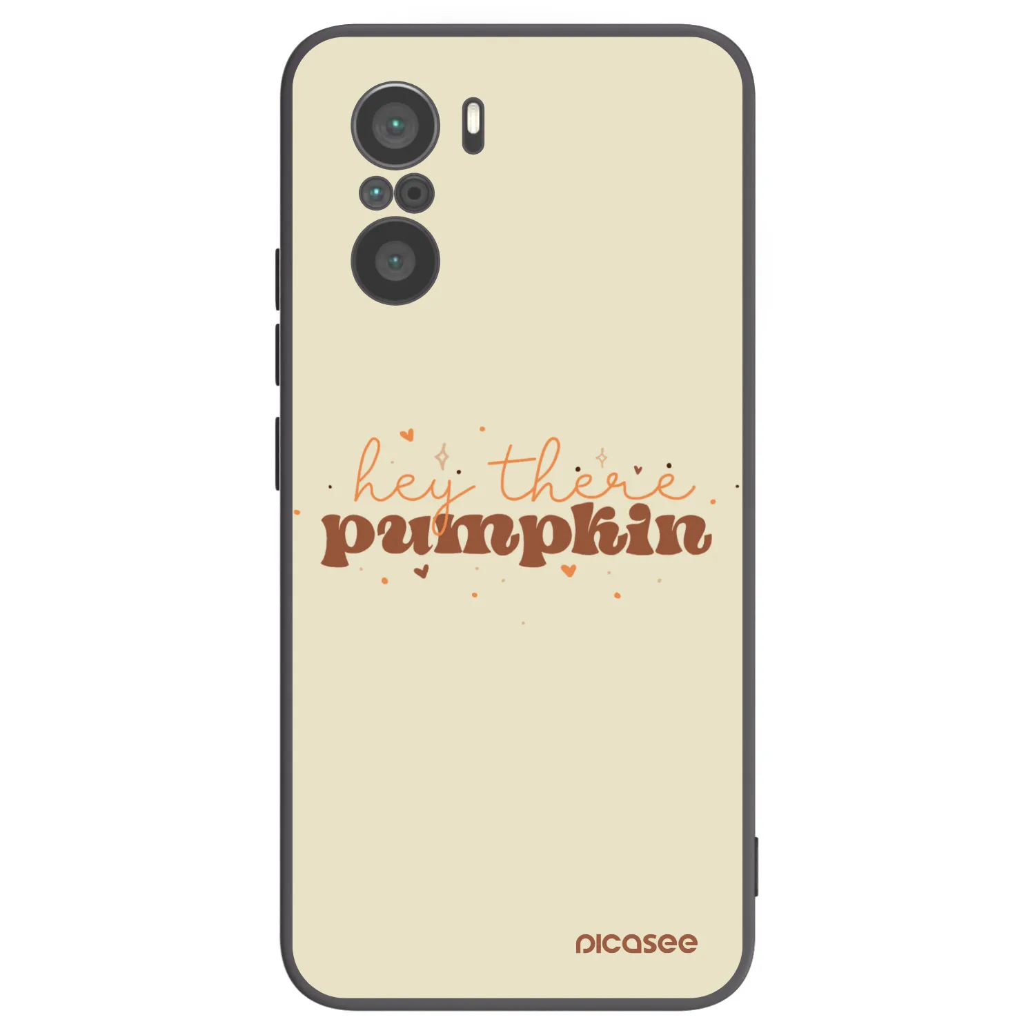 Picasee silikonowe czarne etui na Xiaomi Poco F3 - Hey there pumpkin