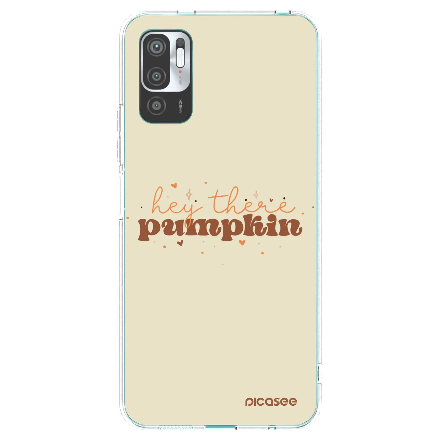 Picasee silikonowe przeźroczyste etui na Xiaomi Redmi Note 10 5G - Hey there pumpkin