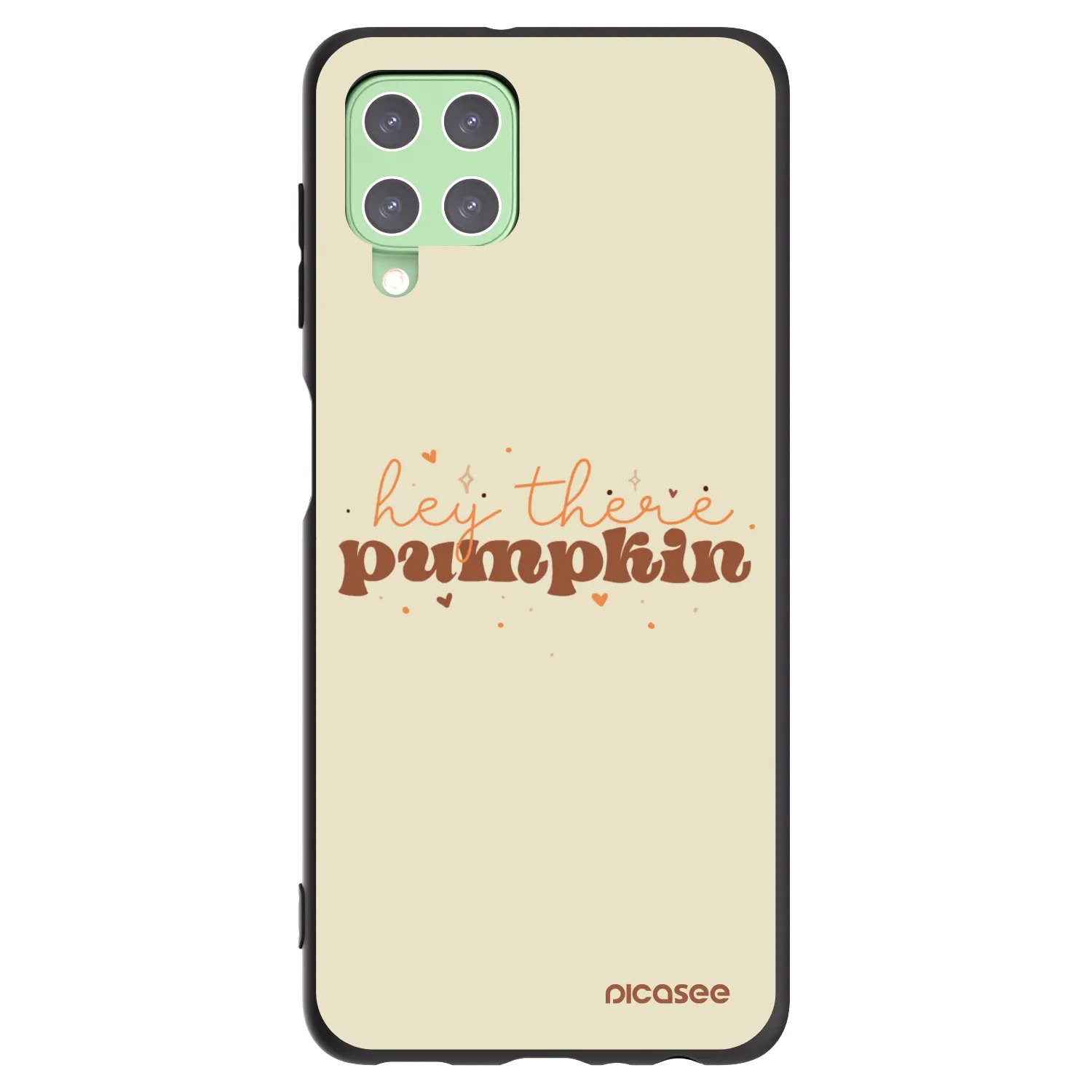 Picasee silikonowe czarne etui na Samsung Galaxy A22 A225F 4G - Hey there pumpkin