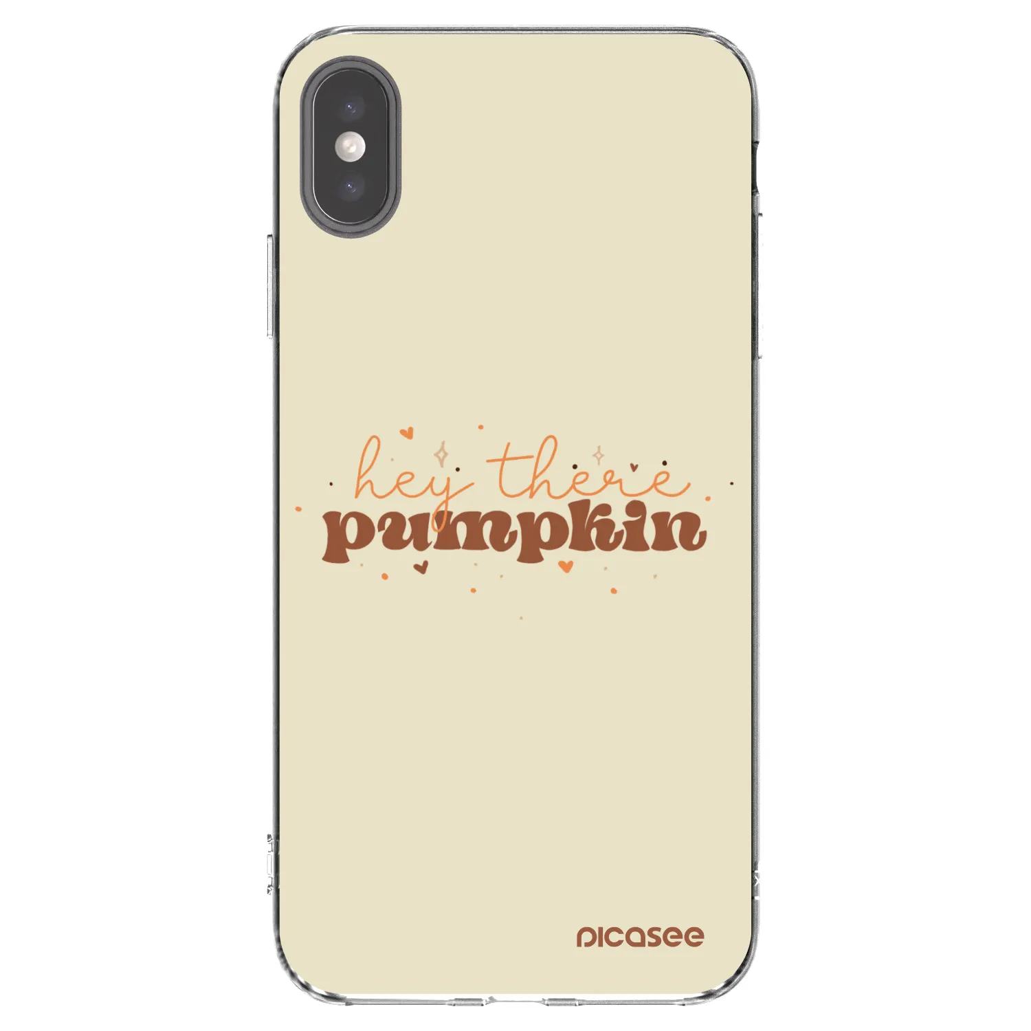 Picasee silikonowe przeźroczyste etui na Apple iPhone XS Max - Hey there pumpkin
