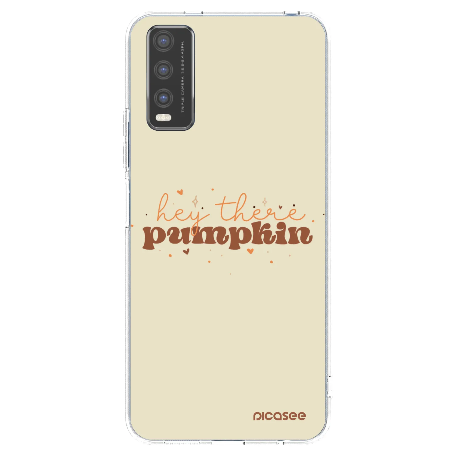 Picasee silikonowe przeźroczyste etui na Vivo Y20s - Hey there pumpkin