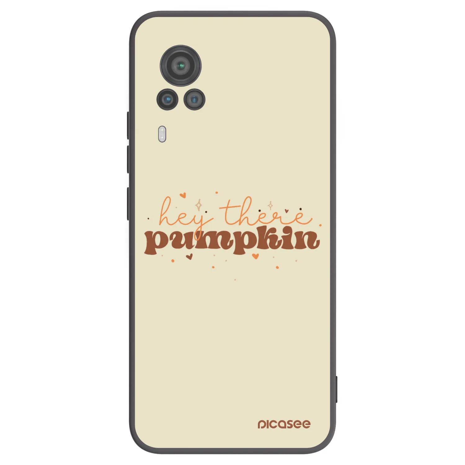 Picasee silikonowe czarne etui na Vivo X60 Pro 5G - Hey there pumpkin