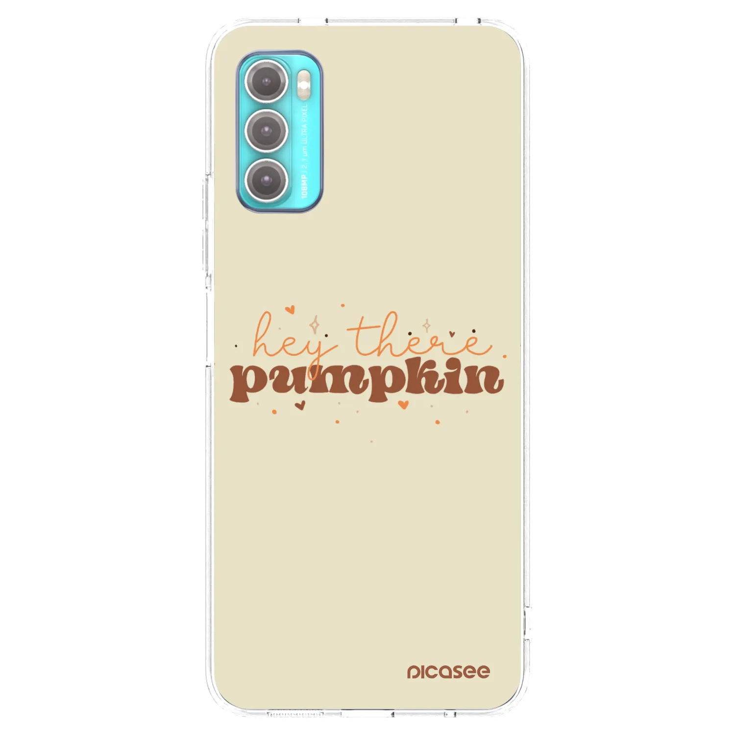 Picasee silikonowe przeźroczyste etui na Motorola Moto G60 - Hey there pumpkin