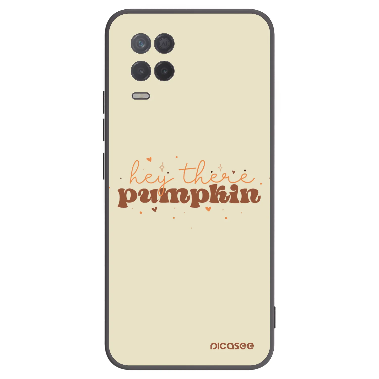 Picasee silikonowe czarne etui na Realme 8 5G - Hey there pumpkin