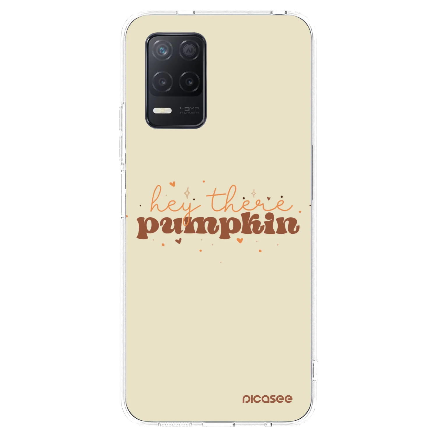 Picasee silikonowe przeźroczyste etui na Realme 8 5G - Hey there pumpkin